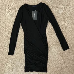 Bodycon Wrap Black Dress